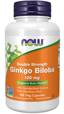 Now Ginkgo Biloba Double Strength 120 mg 100 Veg Kapslar Now Ginkgo Biloba Double Strength 120 mg 100 Veg Kapslar