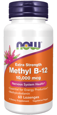 Now Methyl B-12, Extra Strength 10,000 mcg 60 Lozenges Now Methyl B-12, Extra Strength 10,000 mcg 60 Lozenges