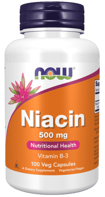 Now Niacin 500 mg, 100 Veg Kapslar Now Niacin 500 mg, 100 Veg Kapslar