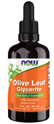 Now Olive Leaf Glycerite 18% Liquid 59 ml Now Olive Leaf Glycerite 18% Liquid 59 ml