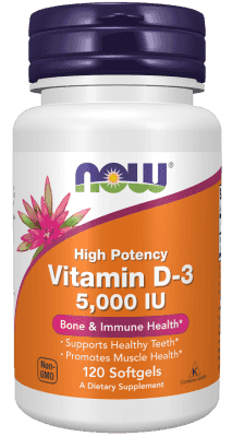 Now Vitamin D-3 5000 IU 120 Softgels Now Vitamin D-3 5000 IU 120 Softgels