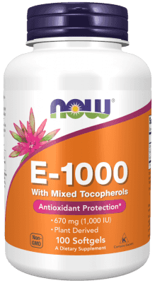 Now Vitamin E-1000 Mixed Tocopherols 100 Softgels Now Vitamin E-1000 Mixed Tocopherols 100 Softgels