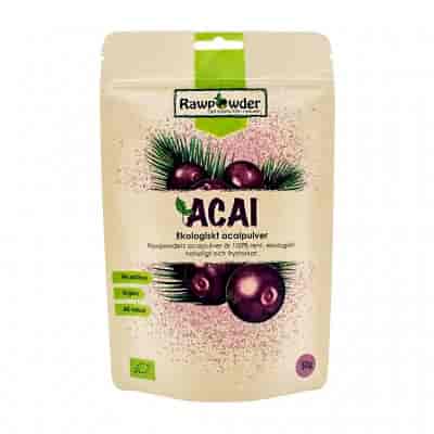Rawpowder Acai bär pulver 50g EKO Rawpowder Acai bär pulver 50g EKO