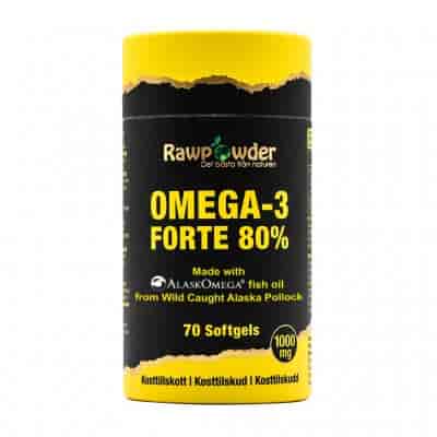 Rawpowder Alaska Omega-3 Forte 80% 1000mg 70 Softgels Rawpowder Alaska Omega-3 Forte 80% 1000mg 70 Softgels