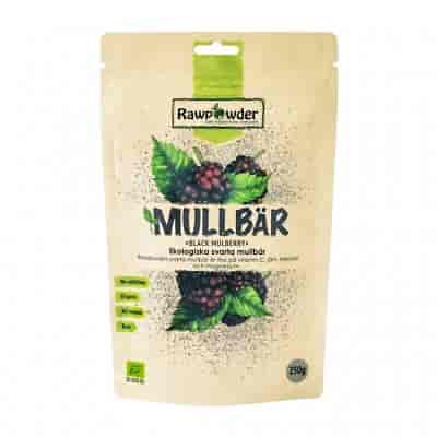 Rawpowder Mullbär svarta 250g EKO Rawpowder Mullbär svarta 250g EKO