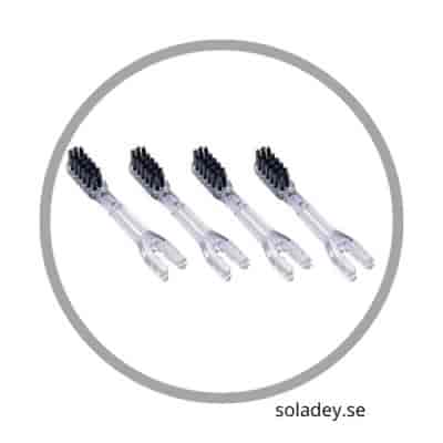 Soladey Borsthuvud 4-Pack Honeycomb Charcoal Soladey Borsthuvud 4-Pack Honeycomb Charcoal