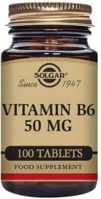 Solgar B6 Pyridoxin 50mg 100 Tabletter Solgar B6 Pyridoxin 50mg 100 Tabletter