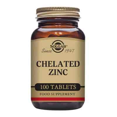 Solgar Chelated Zinc 22mg 100 tabletter Solgar Chelated Zinc 22mg 100 tabletter