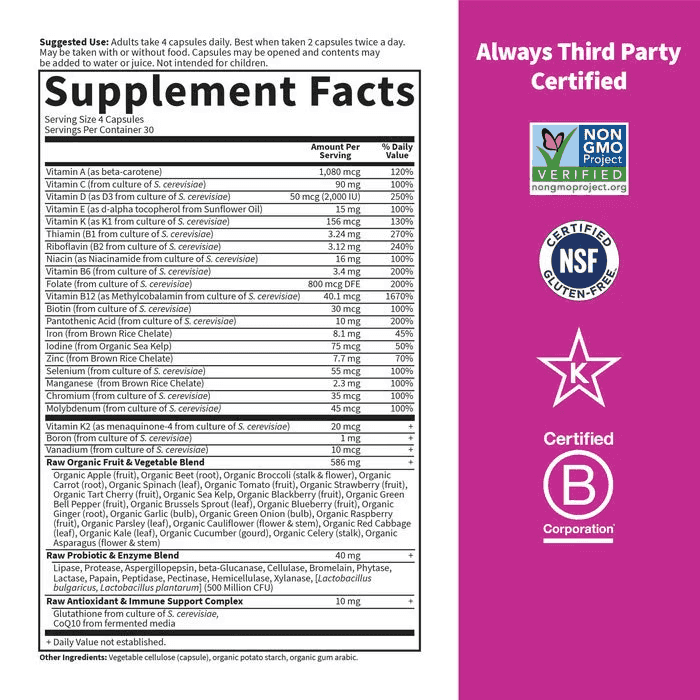 Garden of Life Vitamin Code Women's Multivitamin, 120 Veg Kap Garden of Life Vitamin Code Women's Multivitamin, 120 Veg Kap