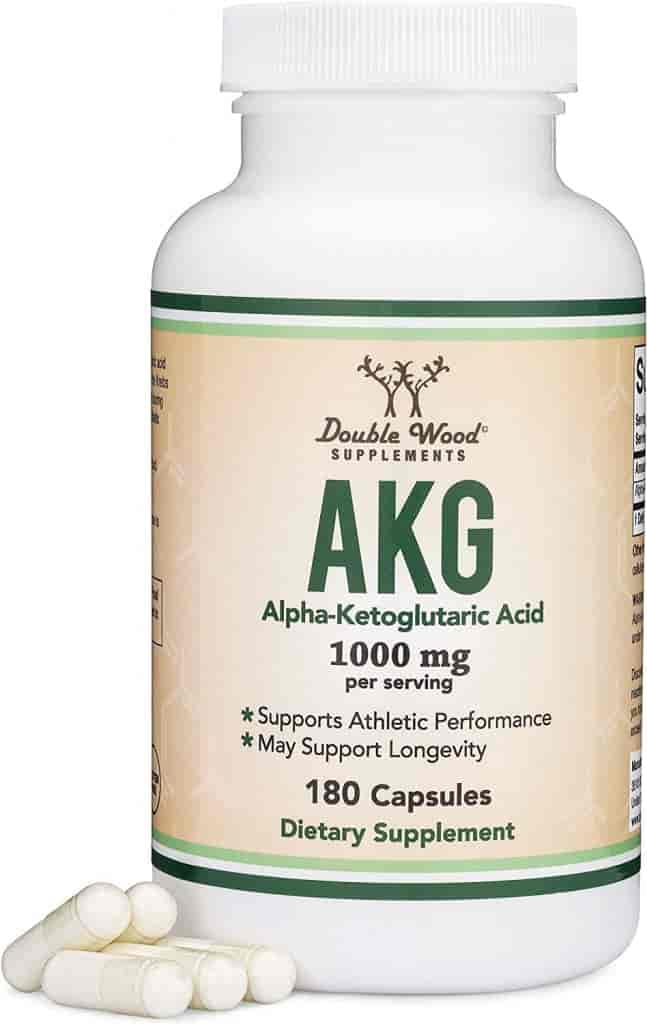 Double Wood AKG Alpha-Ketoglutaric Acid 500mg, 180kap Double Wood AKG Alpha-Ketoglutaric Acid 500mg, 180kap