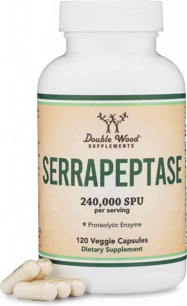 Double Wood Serrapeptase 120,000 SPU, 120kap Double Wood Serrapeptase 120,000 SPU, 120kap