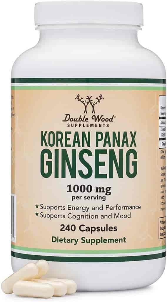 Double Wood Korean Panax Ginseng 500mg, 240kap Double Wood Korean Panax Ginseng 500mg, 240kap