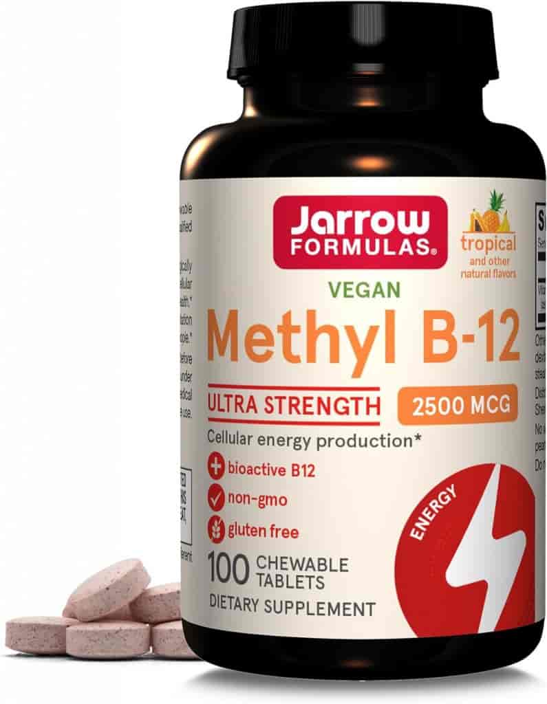 Jarrow Formulas Methyl B12 2500mcg 100 Chewable Tablets Jarrow Formulas Methyl B12 2500mcg 100 Chewable Tablets