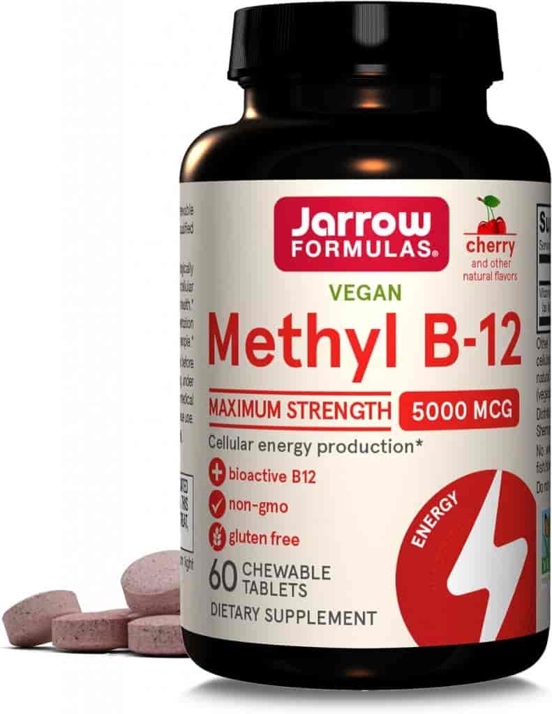 Jarrow Formulas Methyl B12 5000mcg 60 Chewable Tablets Jarrow Formulas Methyl B12 5000mcg 60 Chewable Tablets