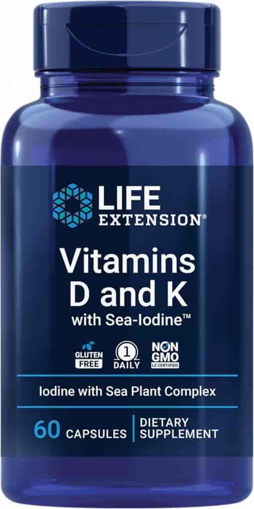 Life Extension D3 & K2-Vitamin Sea Iodine 60 Kapslar Life Extension D3 & K2-Vitamin Sea Iodine 60 Kapslar