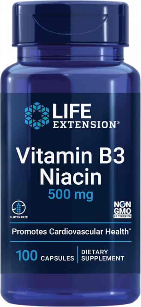 Life Extension Vitamin B3 Niacin 500 mg 100 Veg Kapslar Life Extension Vitamin B3 Niacin 500 mg 100 Veg Kapslar