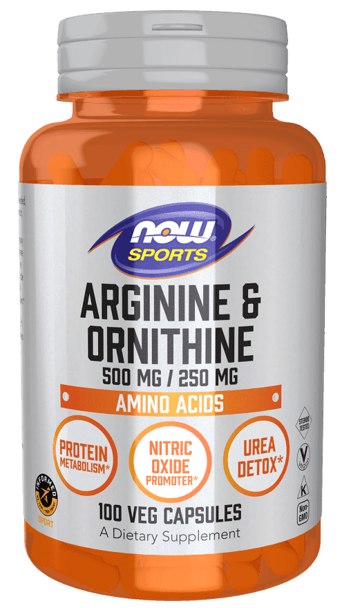 Now Arginine & Ornithine 500 mg / 250 mg 100 Veg Kapslar Now Arginine & Ornithine 500 mg / 250 mg 100 Veg Kapslar