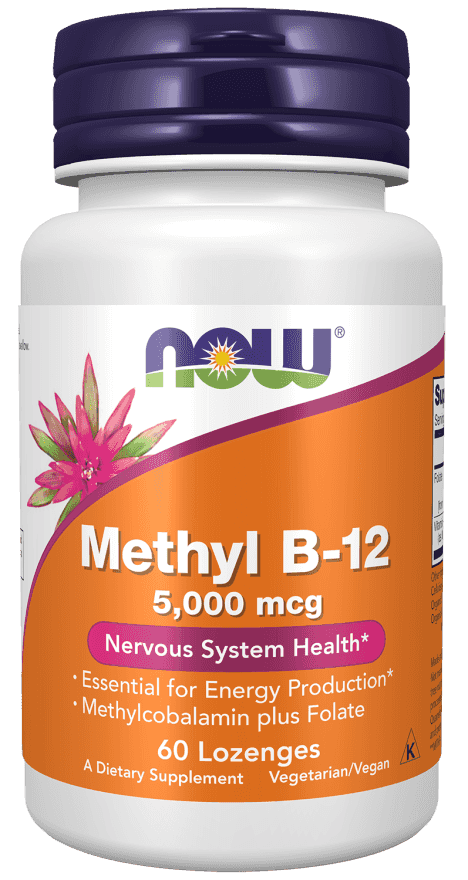 Now Methyl B-12 5,000 mcg 60 Lozenges Now Methyl B-12 5,000 mcg 60 Lozenges