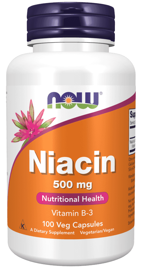 Now Niacin 500 mg 100 Veg Kapslar Now Niacin 500 mg 100 Veg Kapslar