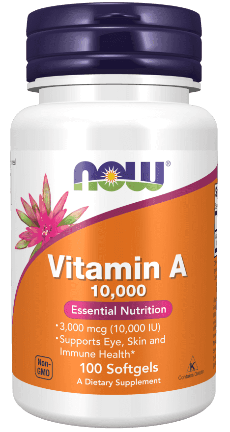 Now Vitamin A 10 000 IE, 100 Softgels Now Vitamin A 10 000 IE, 100 Softgels