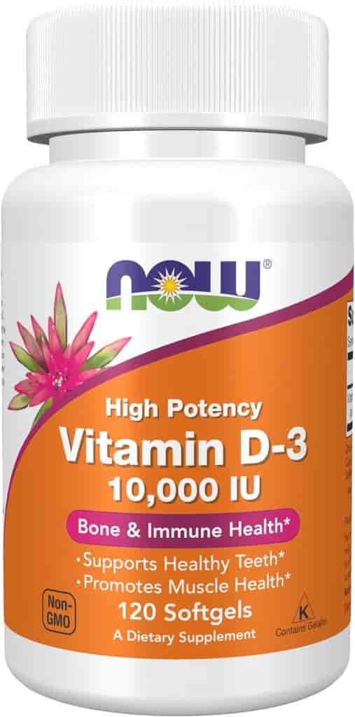 Now Now Vitamin D-3 10.000 IU 120 Softgels Now Now Vitamin D-3 10.000 IU 120 Softgels