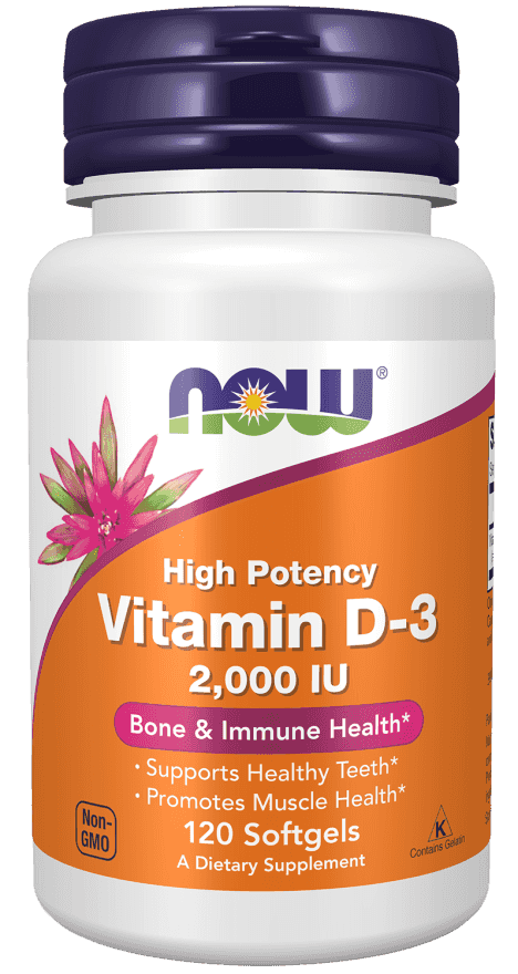 Now Vitamin D-3 2000 IU 120 Softgels Now Vitamin D-3 2000 IU 120 Softgels